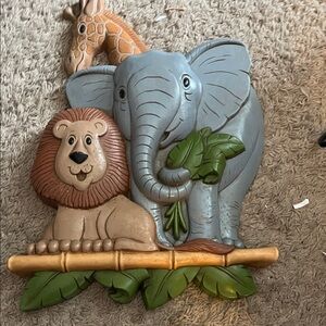 Source Unknown Safari Animal Wall Art - Blue, Brown, Green